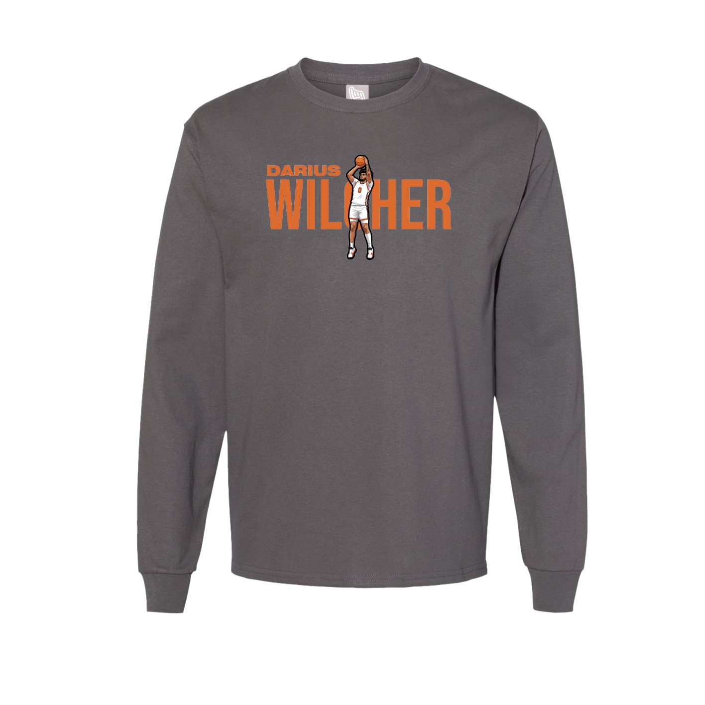 Long Sleeve Tee — Player Name in Grey