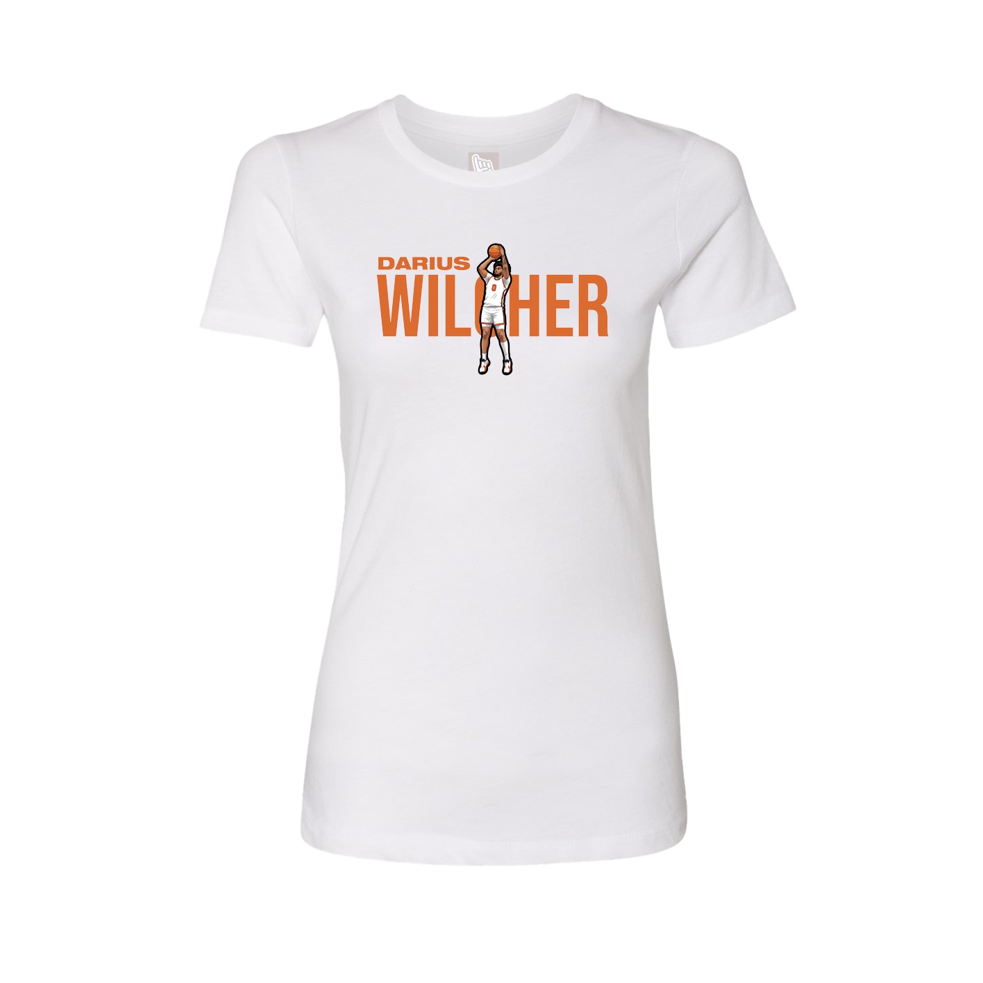 Fitted Women's Tee — Player Name in White