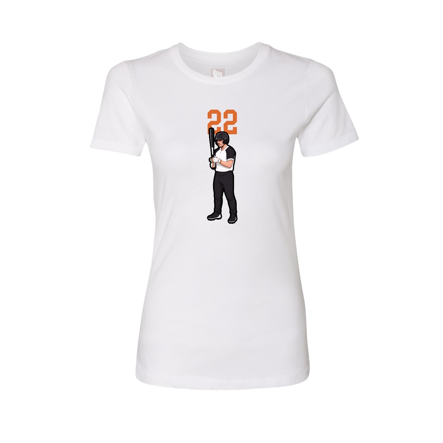 Fitted Women's Tee — Number Top in White