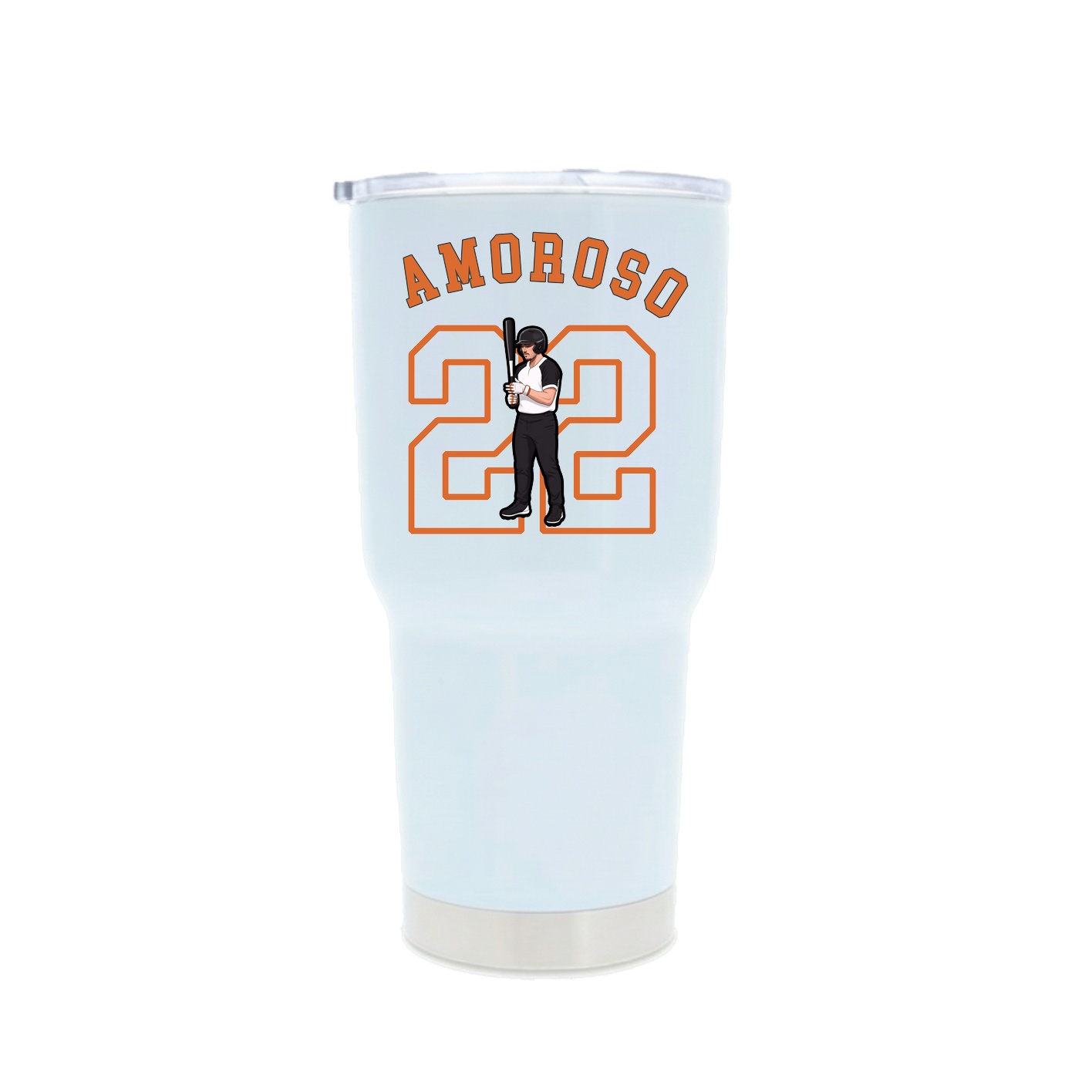 30oz Stainless Steel Tumbler — Shirsey Arch in White