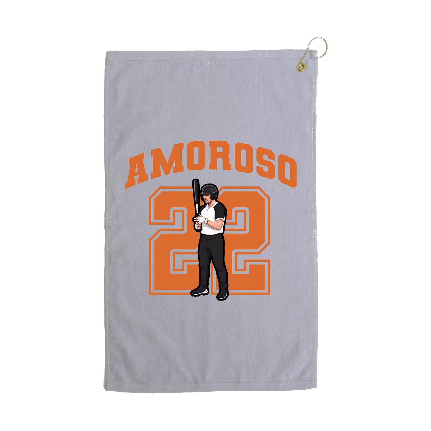 Golf Towel — Number in Grey