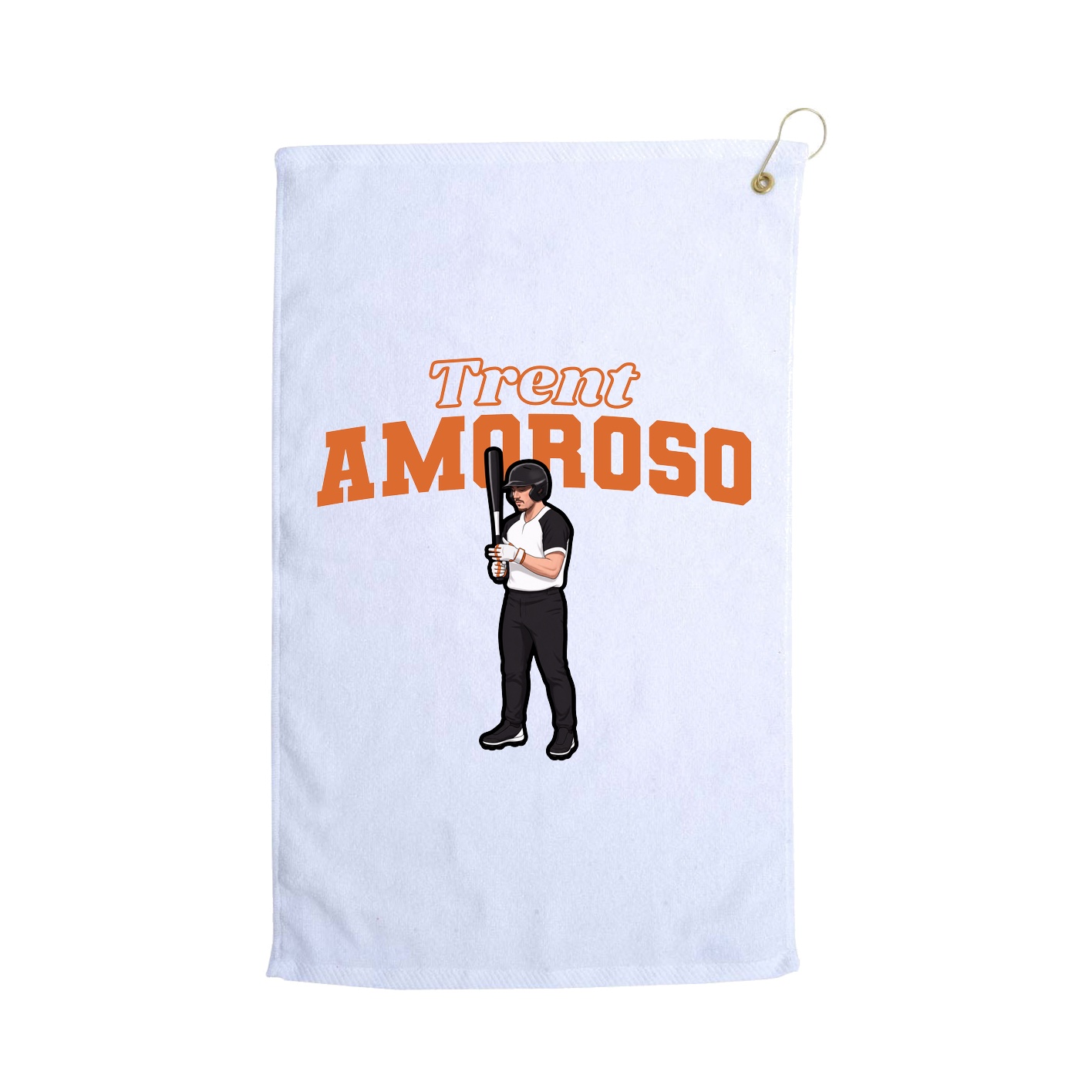 Golf Towel — Name Arch in White