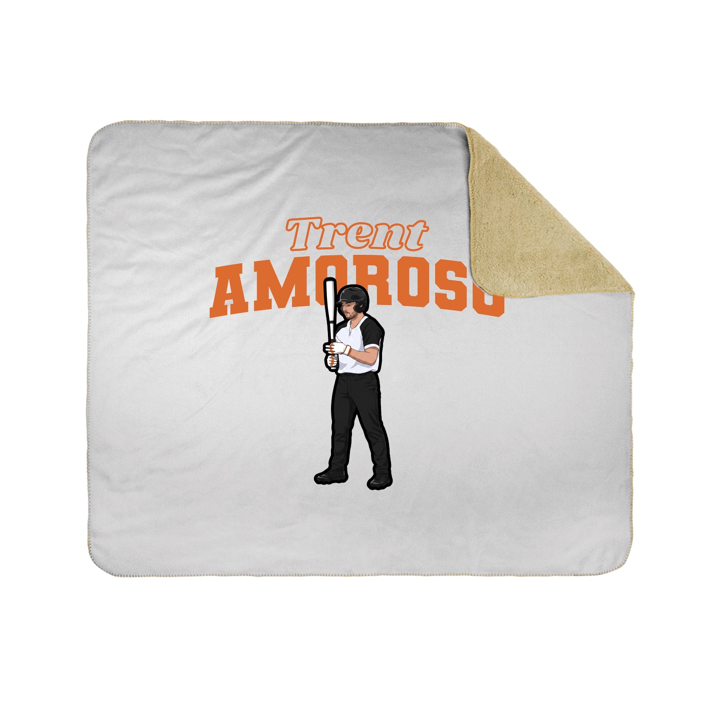 Throw Blanket — Name Arch in White