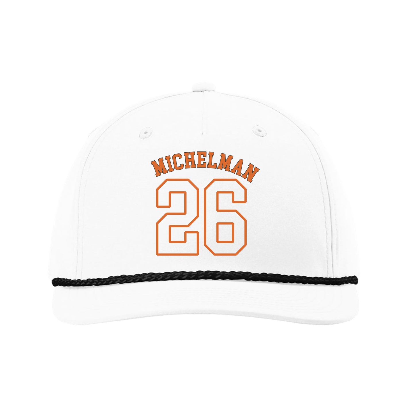 Five-Panel Classic Rope Cap — Shirsey Arch in White