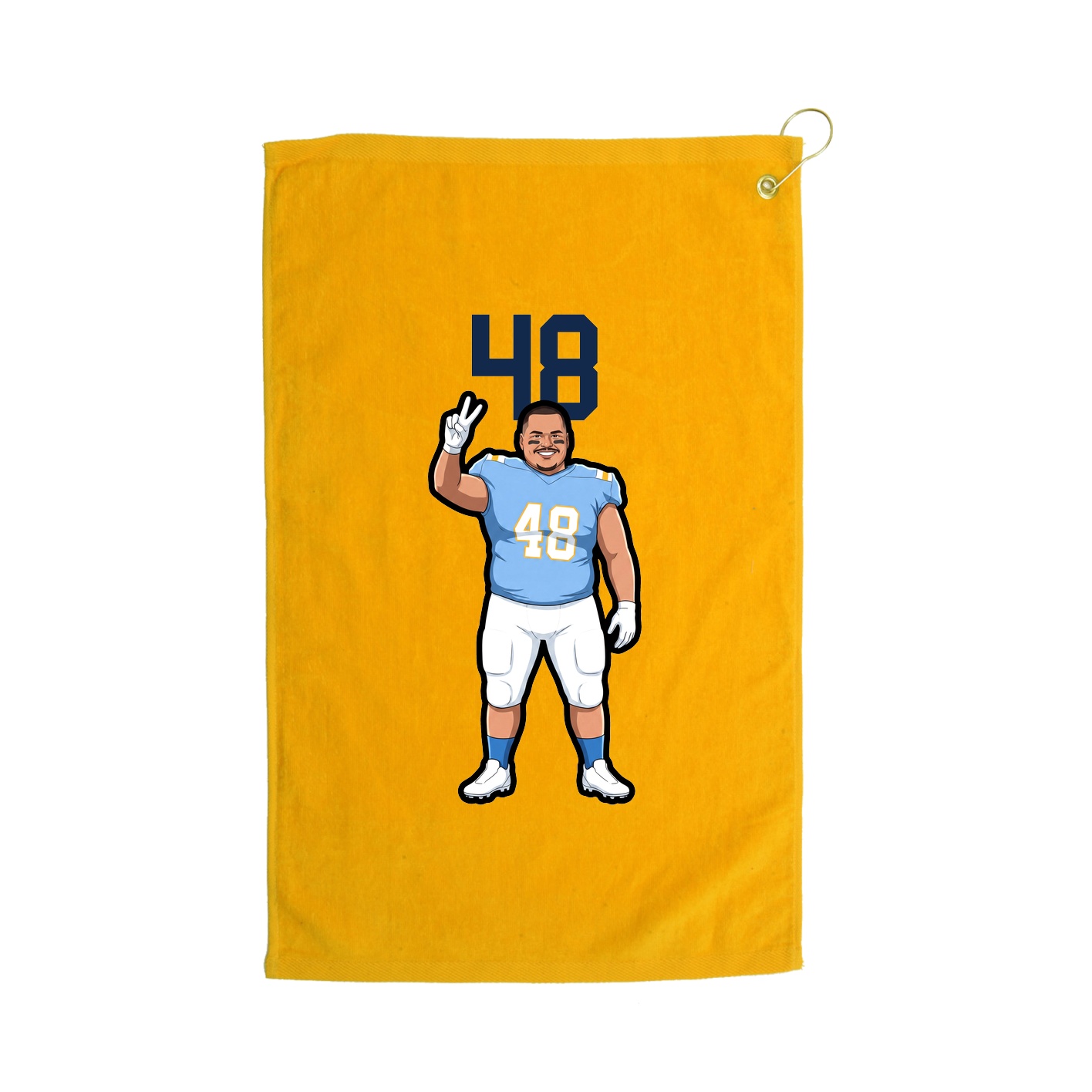 Golf Towel — Number Top in Gold