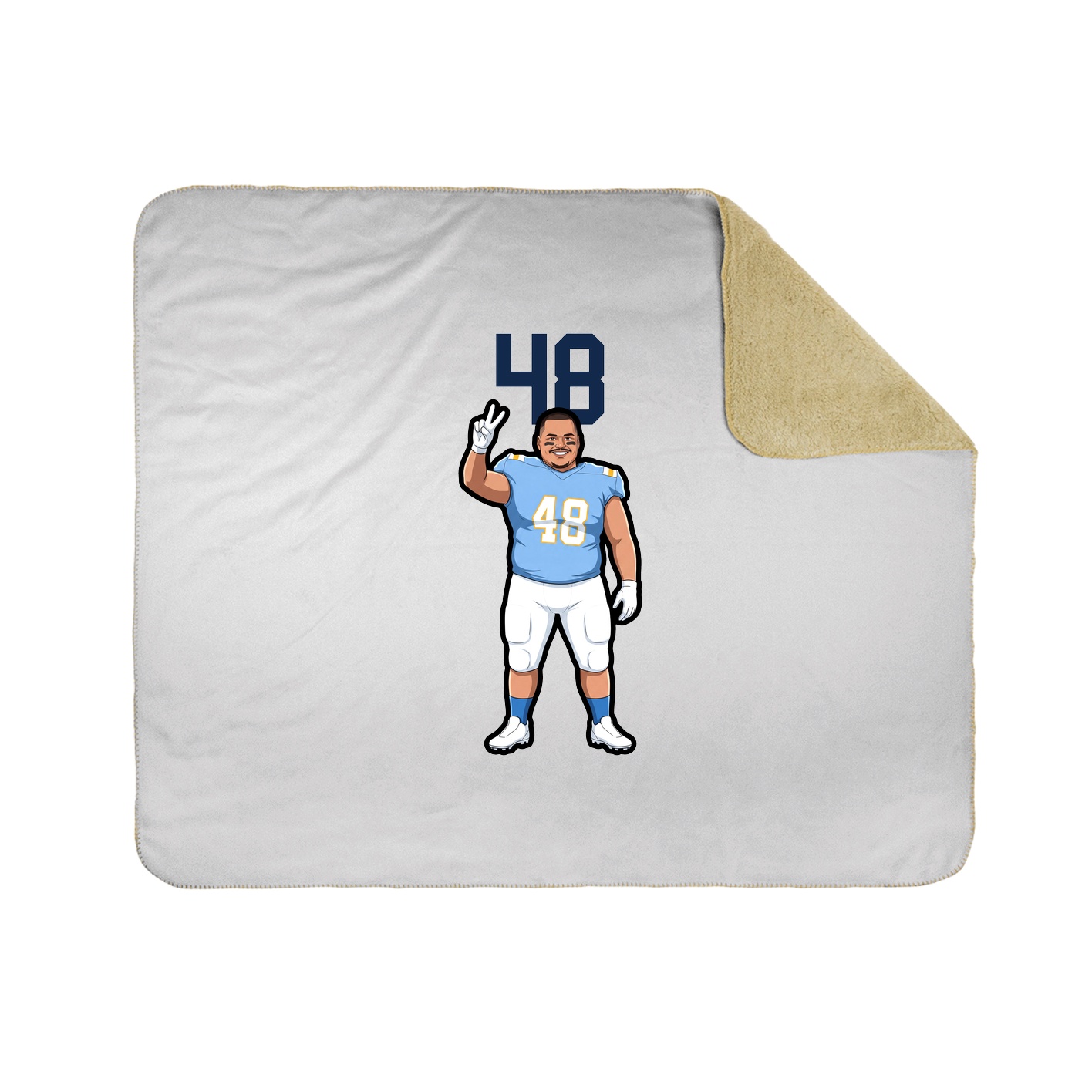 Throw Blanket — Number Top in White