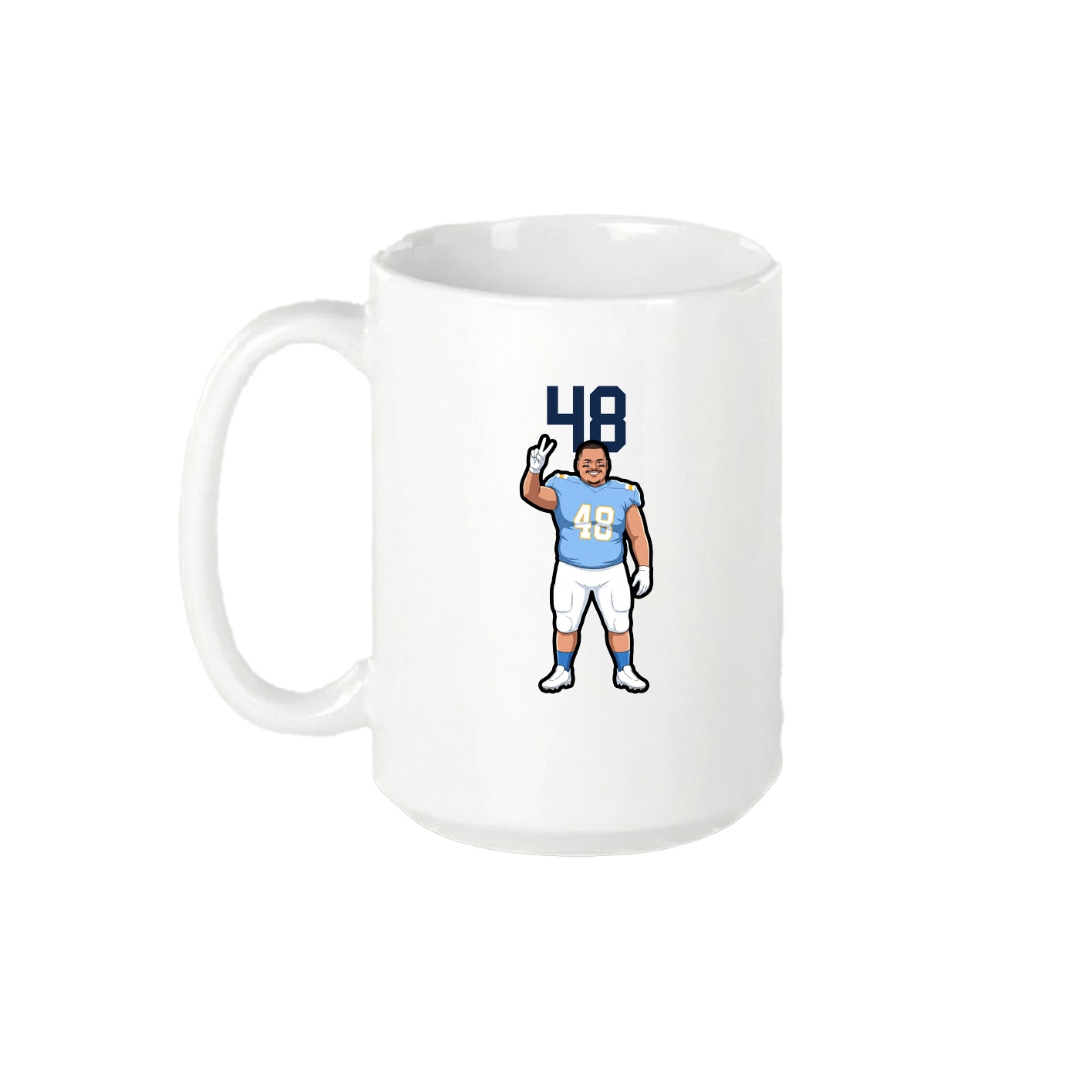 15oz Coffee Mug — Number Top in White