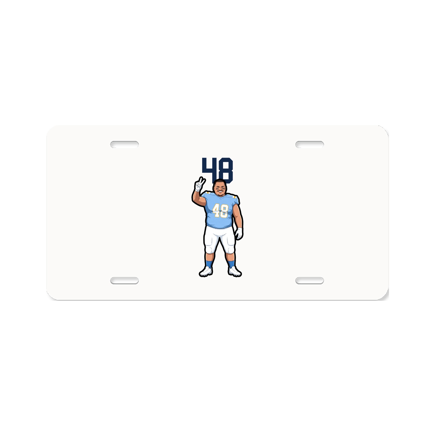 License Plate — Number Top in Classic