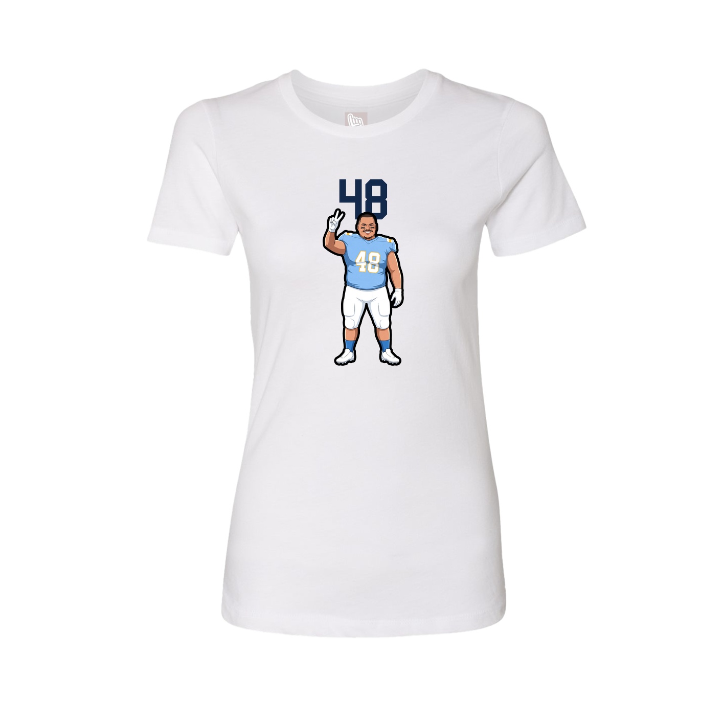 Womens Tee — Number Top in White