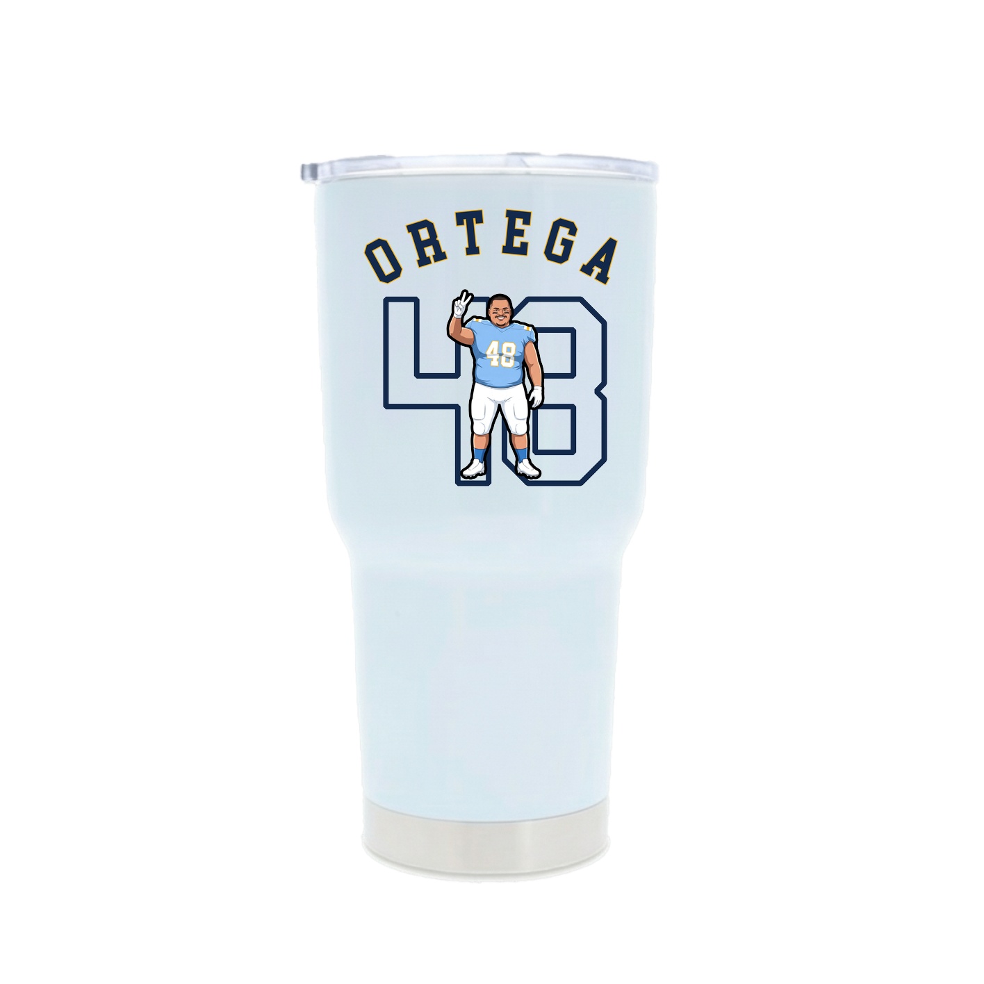 30oz Stainless Steel Tumbler — Shirsey Arch in White