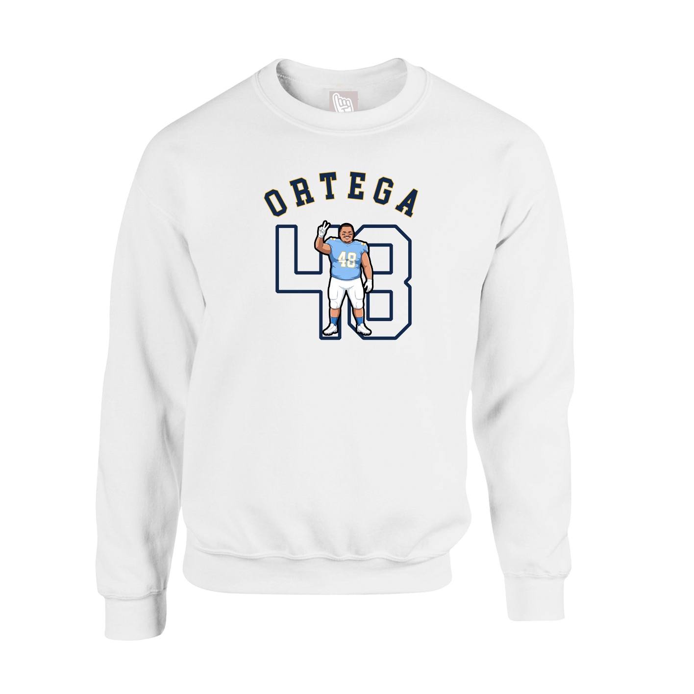 Fleece Crew — Shirsey Arch in White