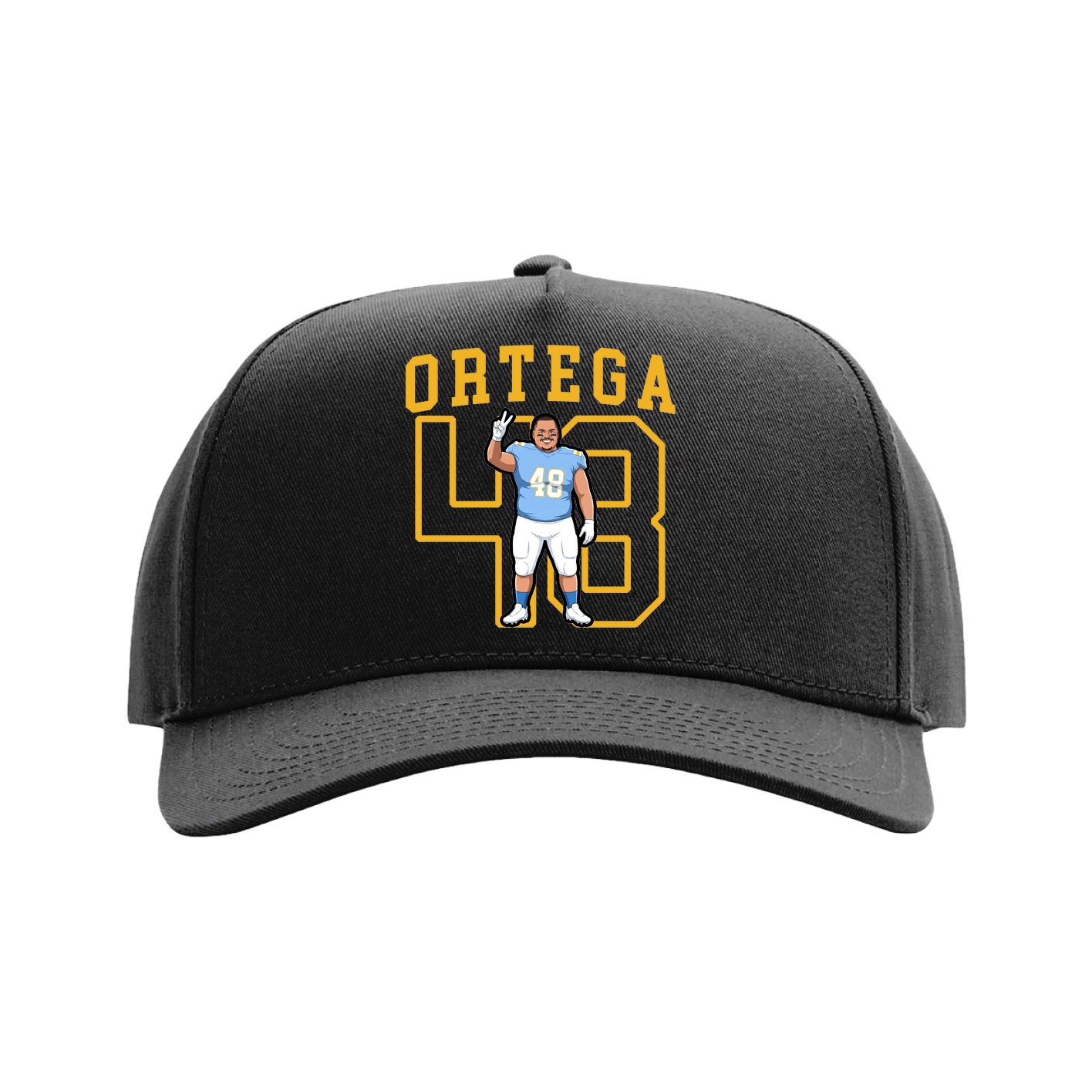 Full Fabric Five-Panel Champ Cap — Shirsey in Black