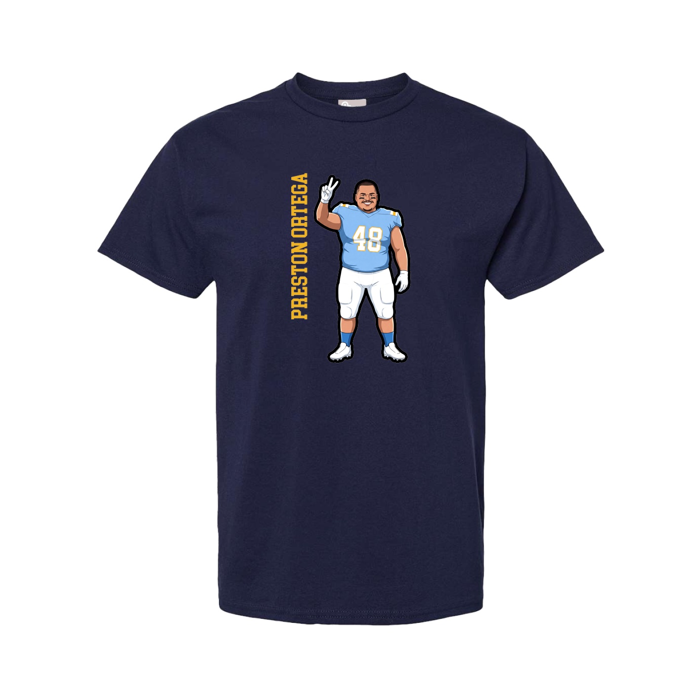 Youth Tee — Name Vertical in Navy