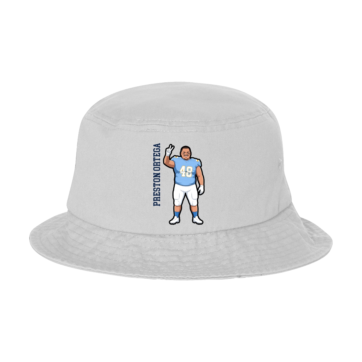 Bucket Cap — Name Vertical in White