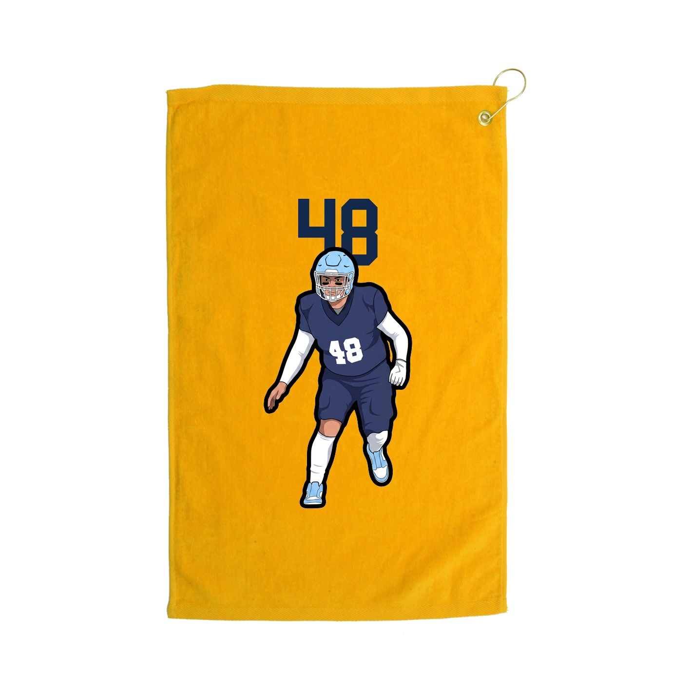 Golf Towel — Number Top in Gold