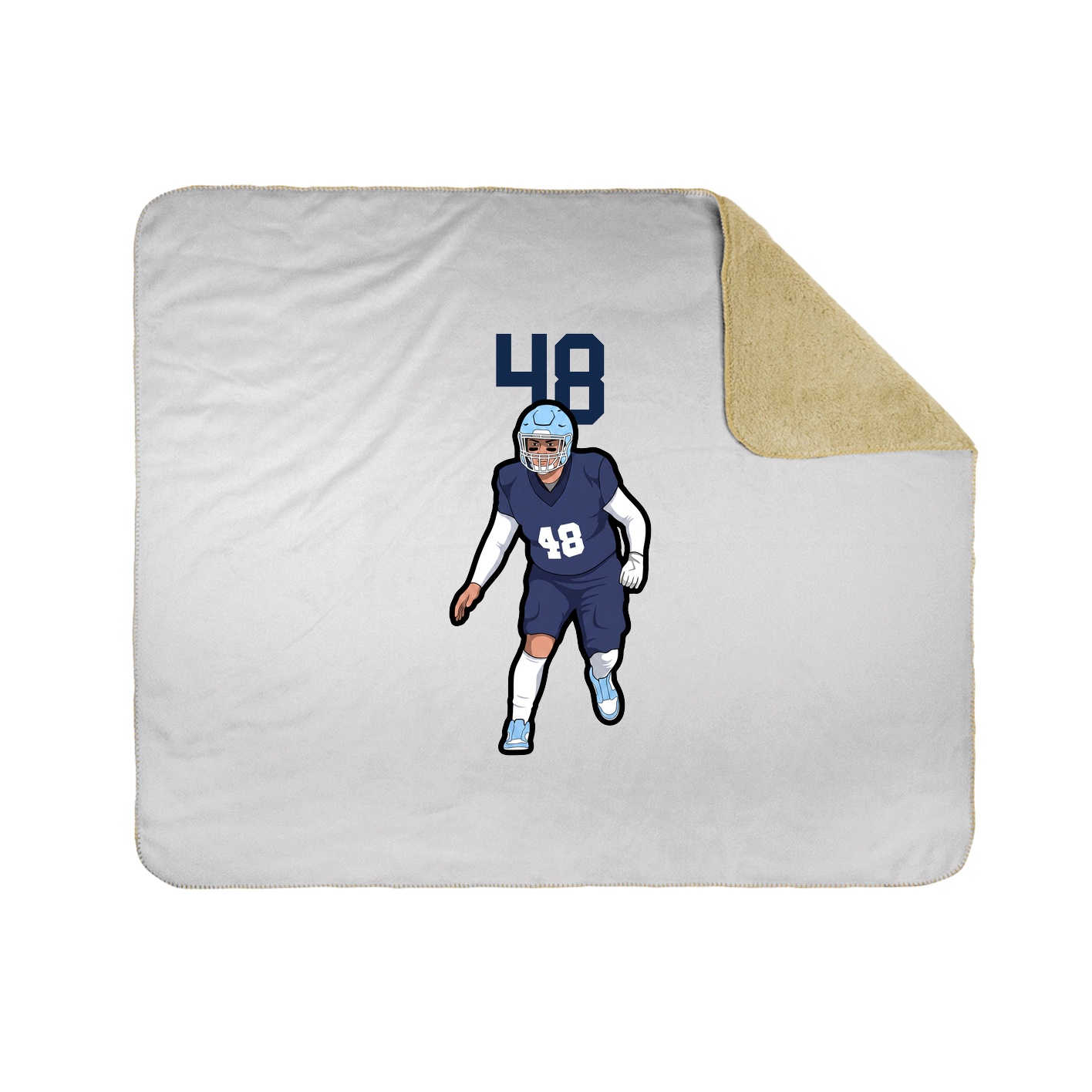 Throw Blanket — Number Top in White