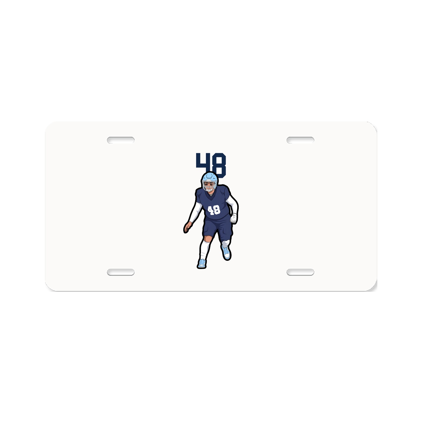 License Plate — Number Top in Classic
