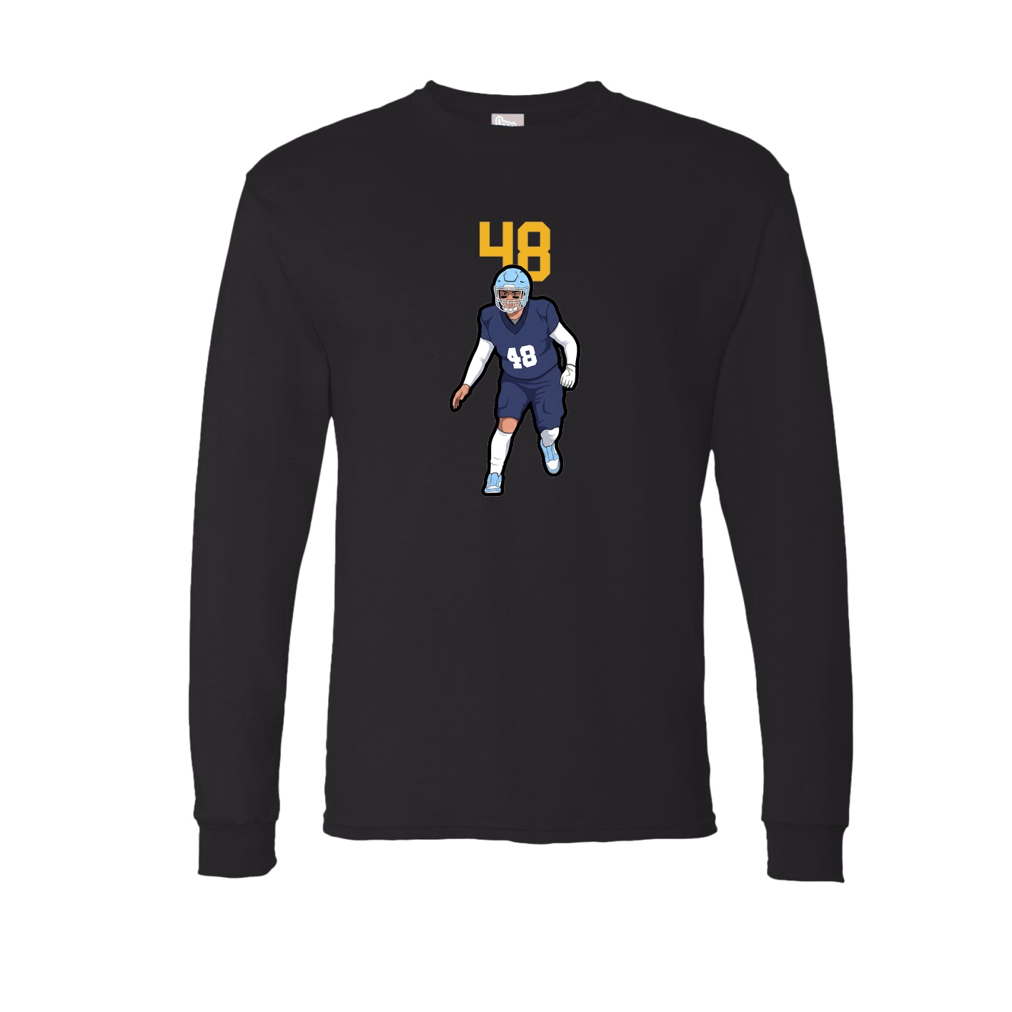 Long Sleeve Tee — Number Top in Black