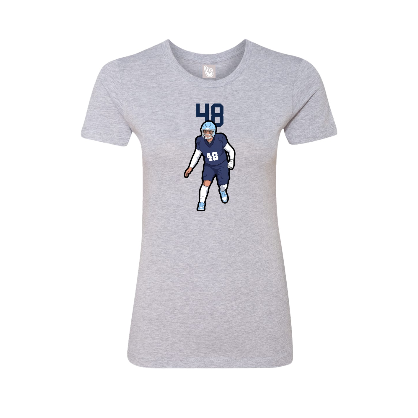 Womens Tee — Number Top in Grey