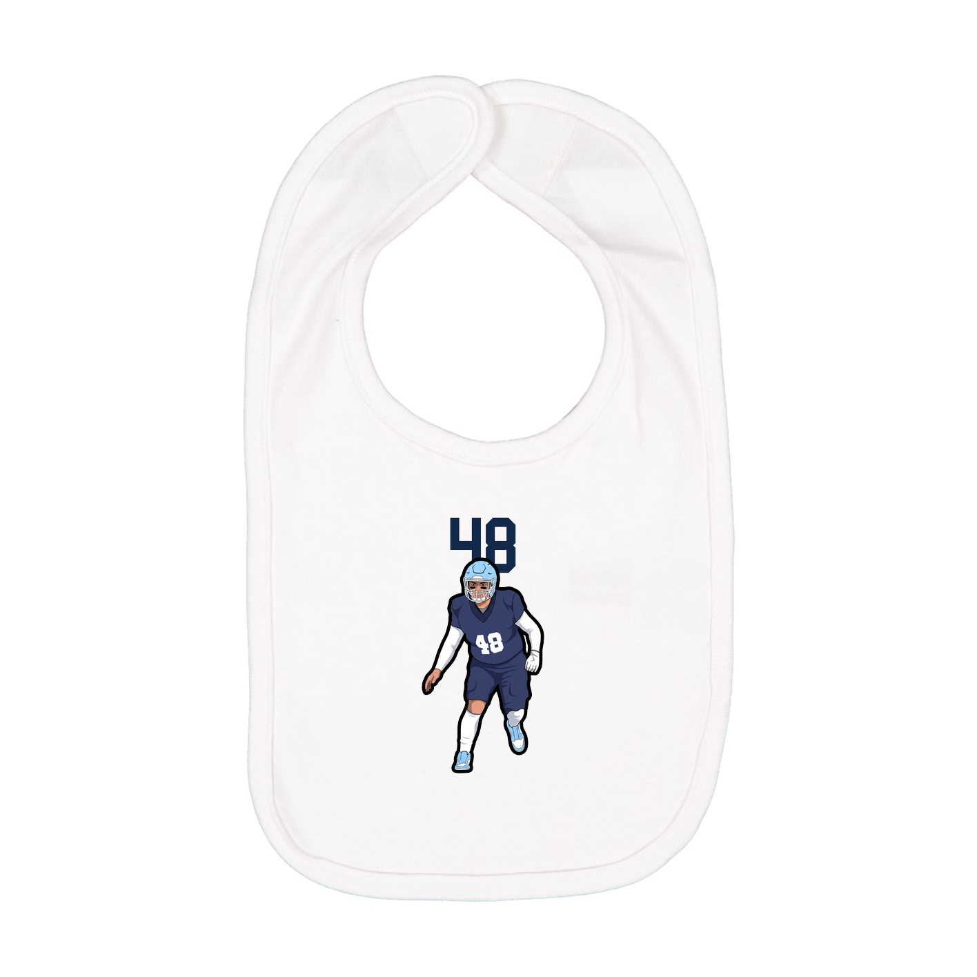 Infant Bib — Number Top in White