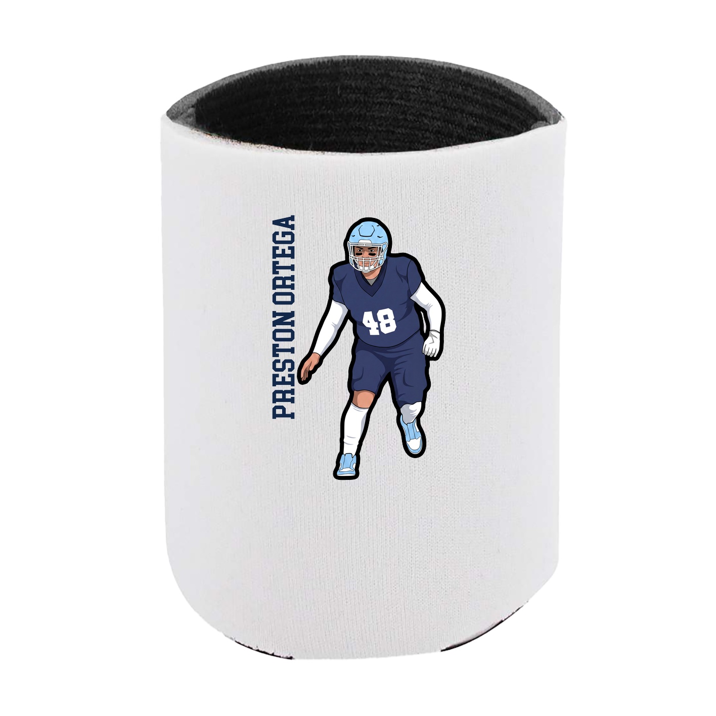 Can Holder — Name Vertical in White