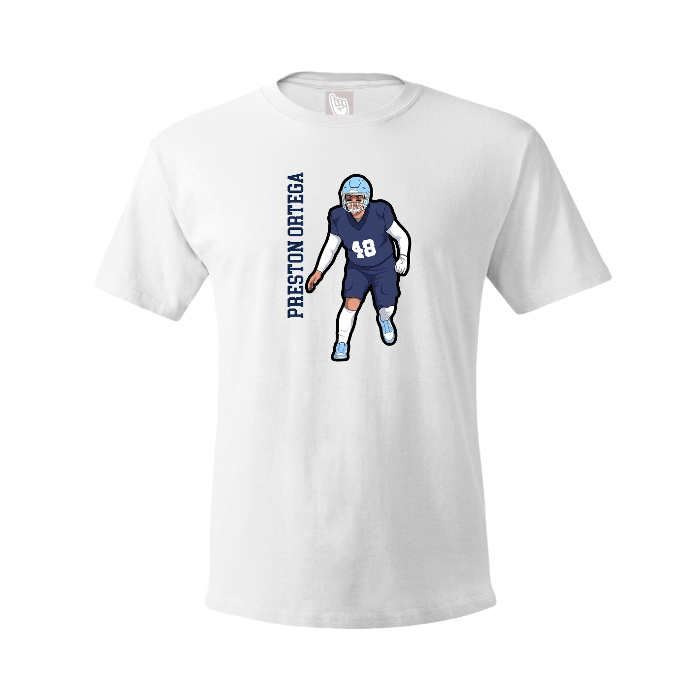 Tee — Name Vertical in White