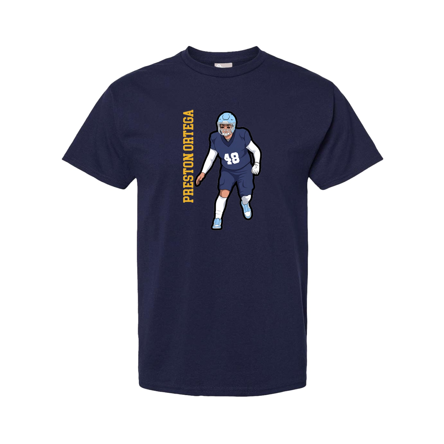 Youth Tee — Name Vertical in Navy