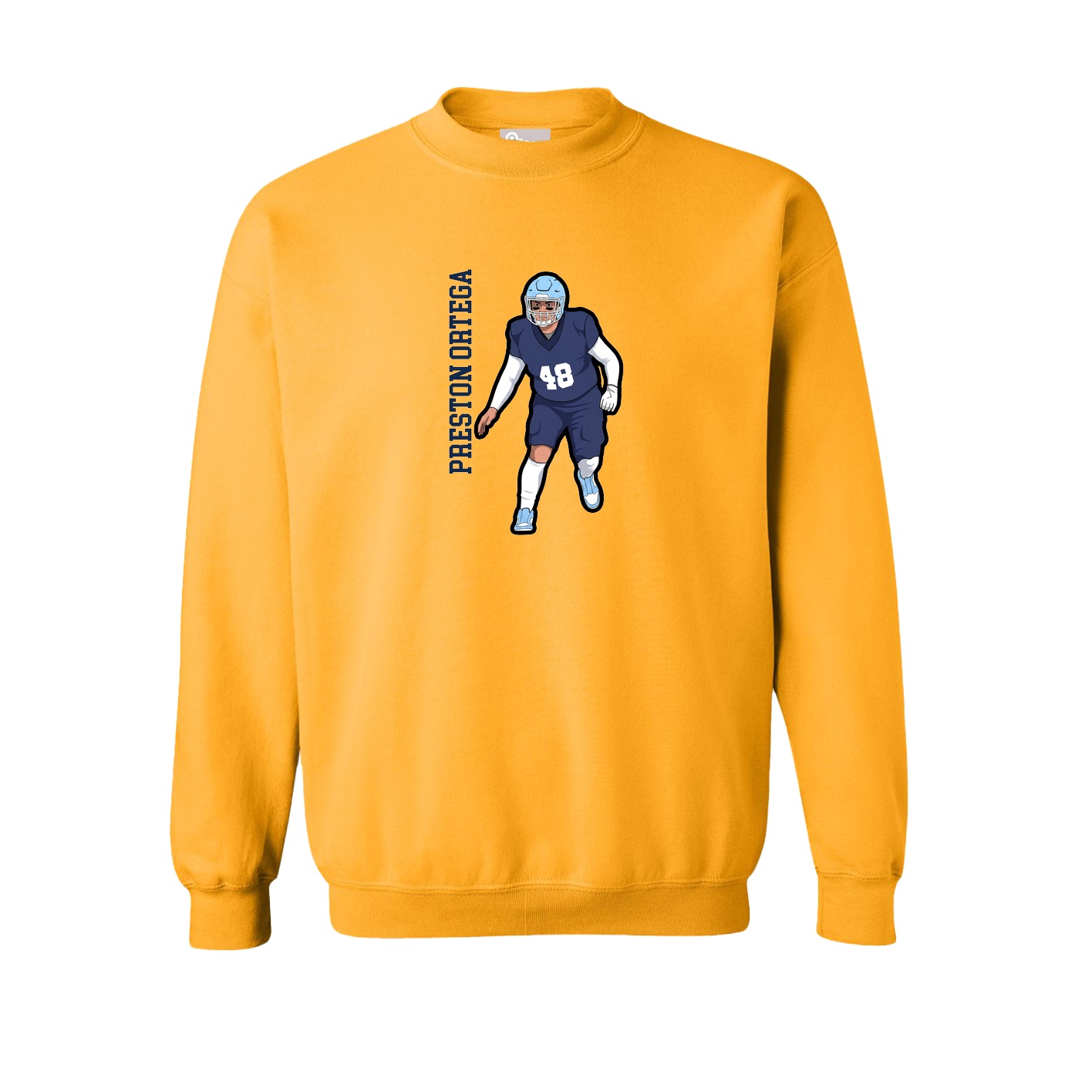 Fleece Crew — Name Vertical in Gold