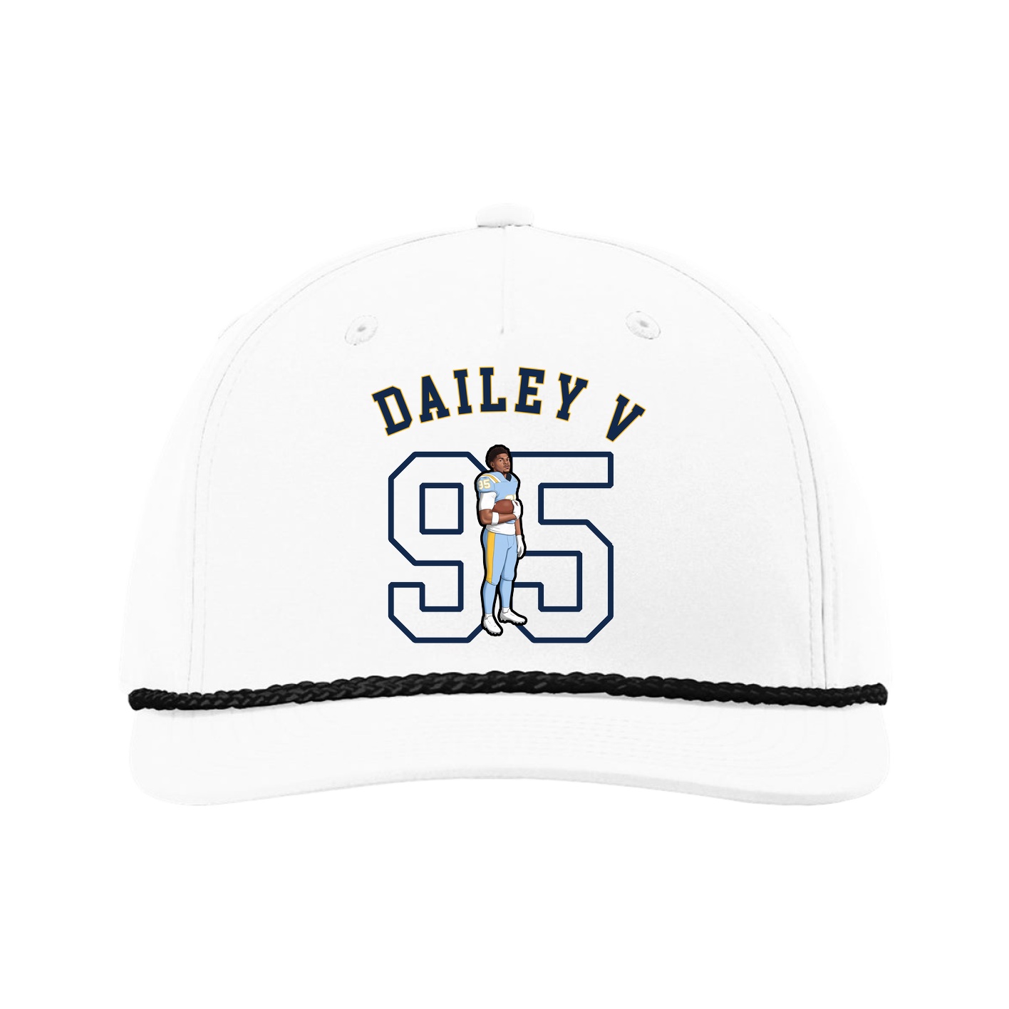 Five-Panel Classic Rope Cap — Shirsey Arch in White