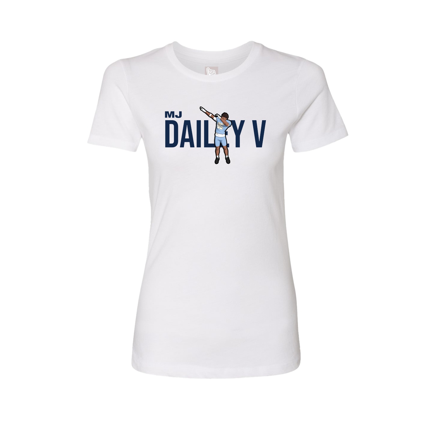 Fitted Women's Tee — Player Name in White