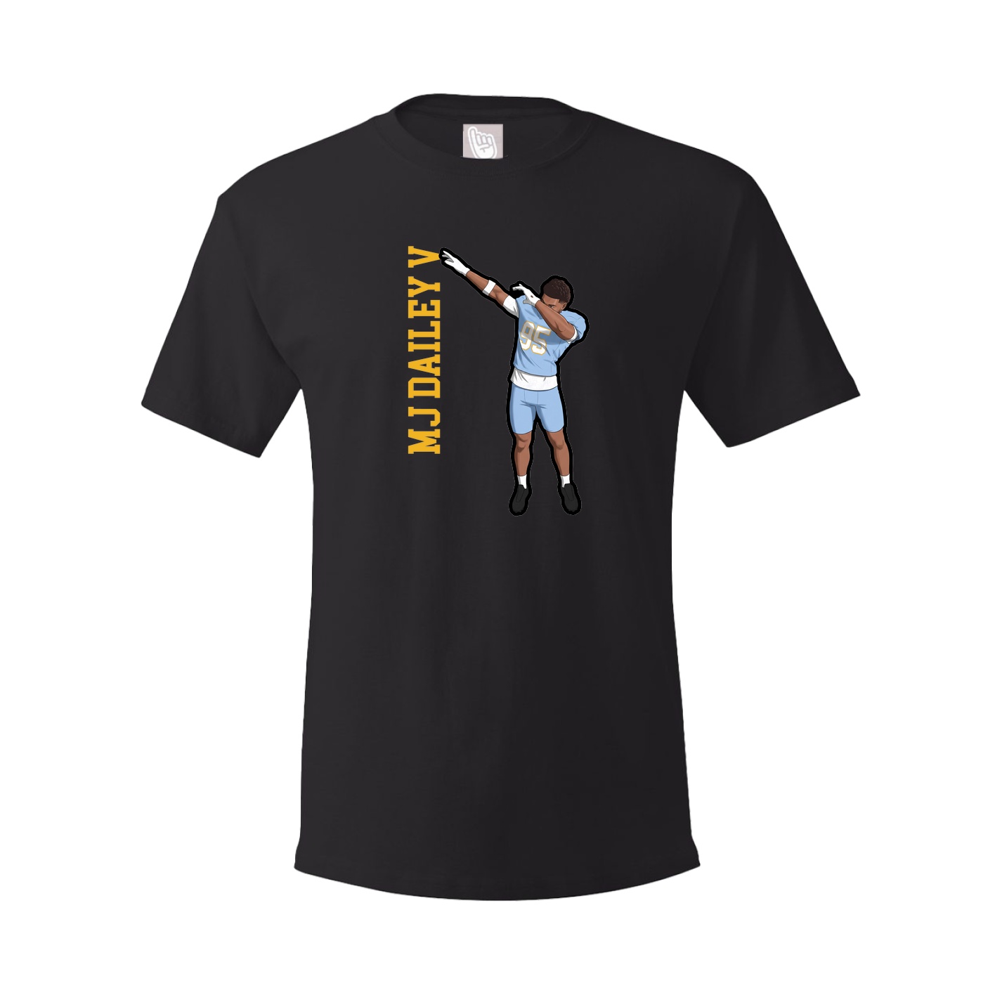 Youth Tee — Name Vertical in Black
