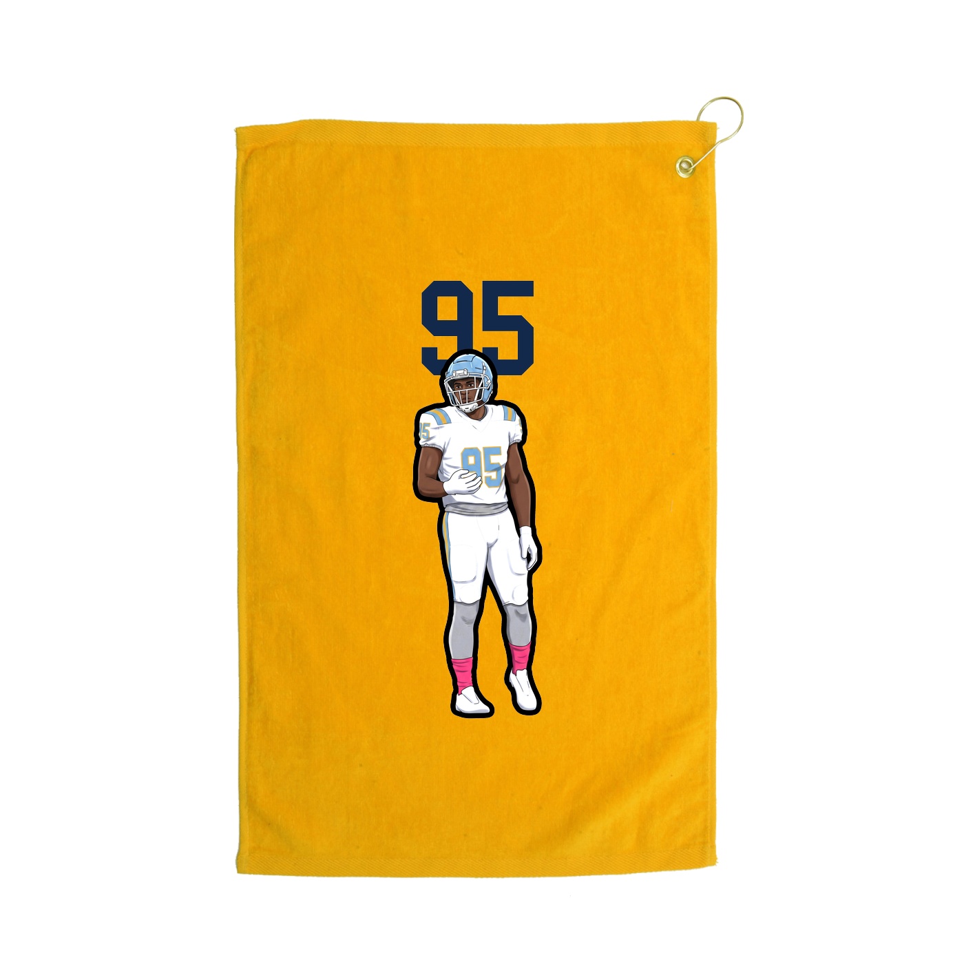 Golf Towel — Number Top in Gold
