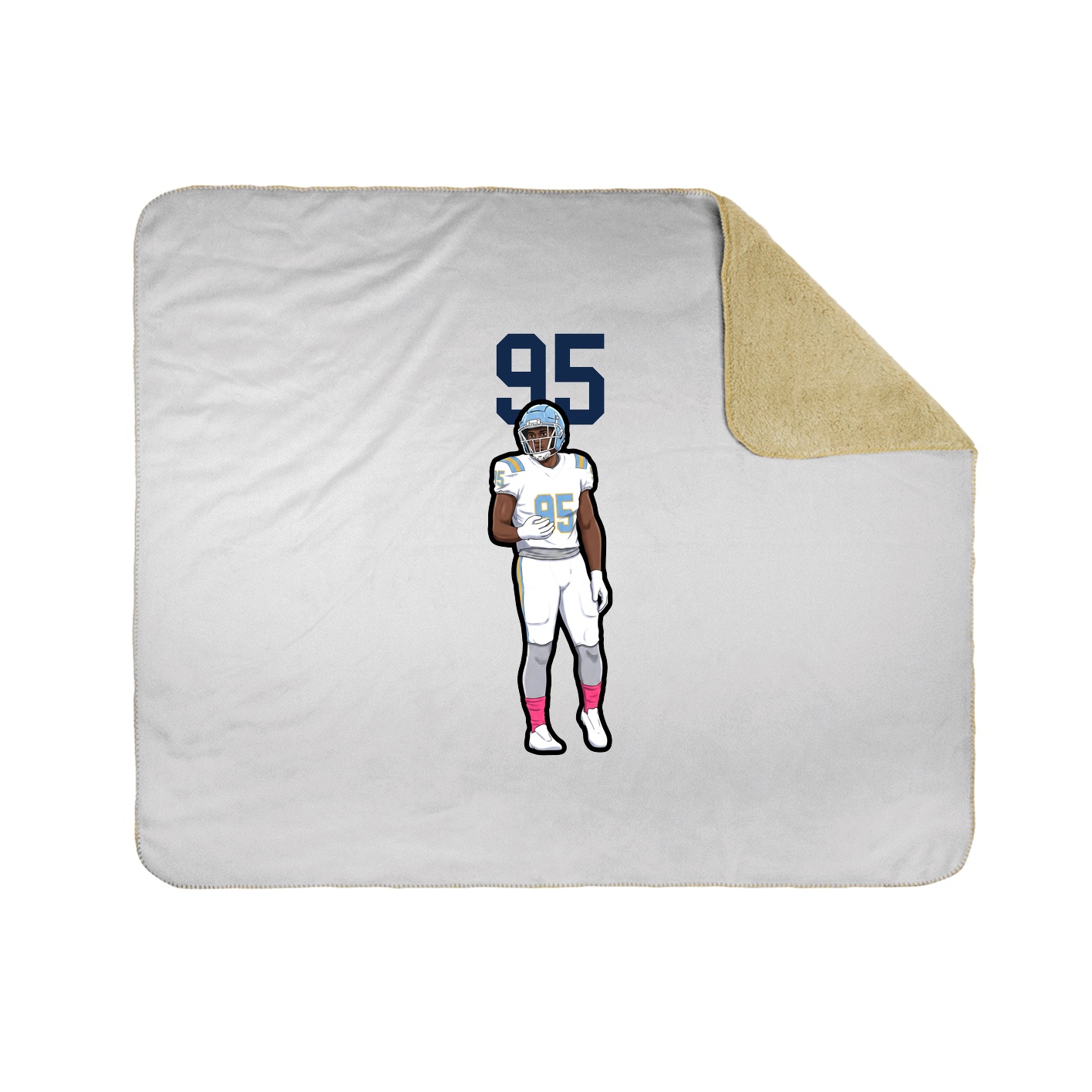 Throw Blanket — Number Top in White