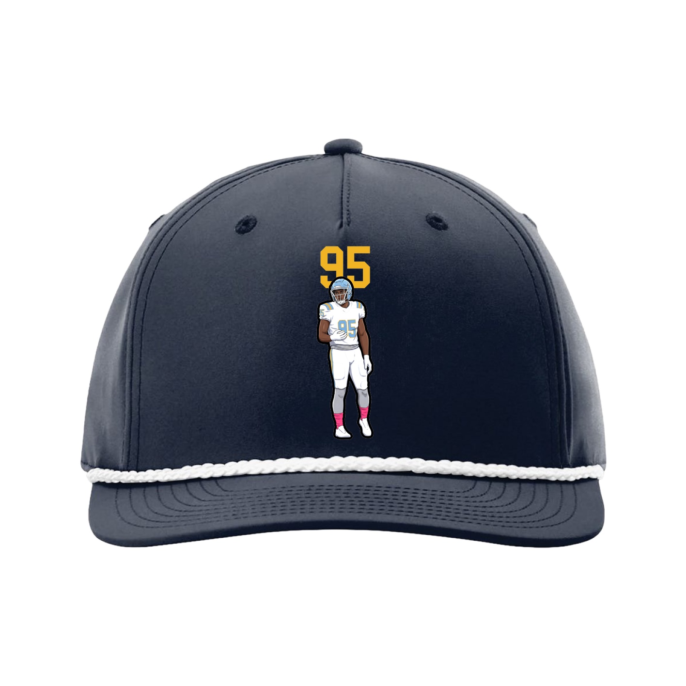 Five-Panel Classic Rope Cap — Number Top in Navy