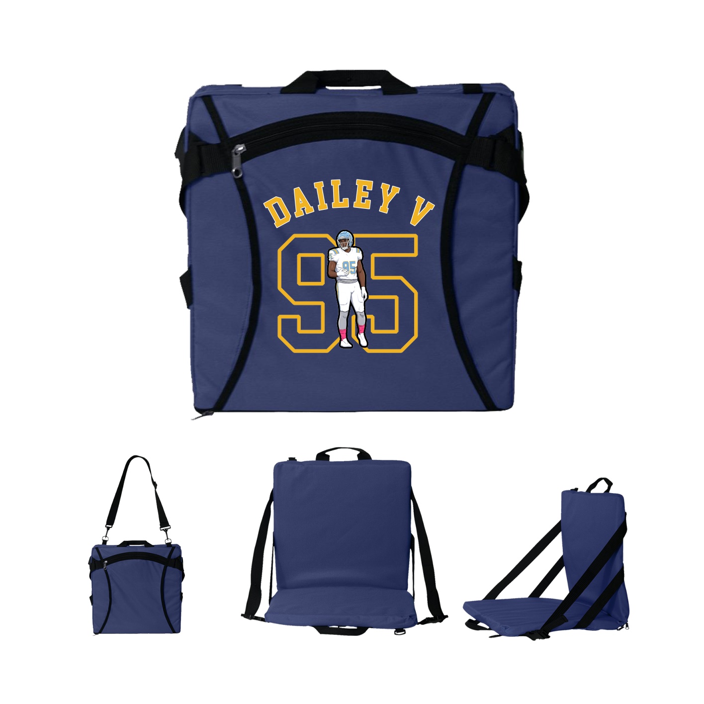 Folding Stadium Seat — Shirsey Arch in Navy