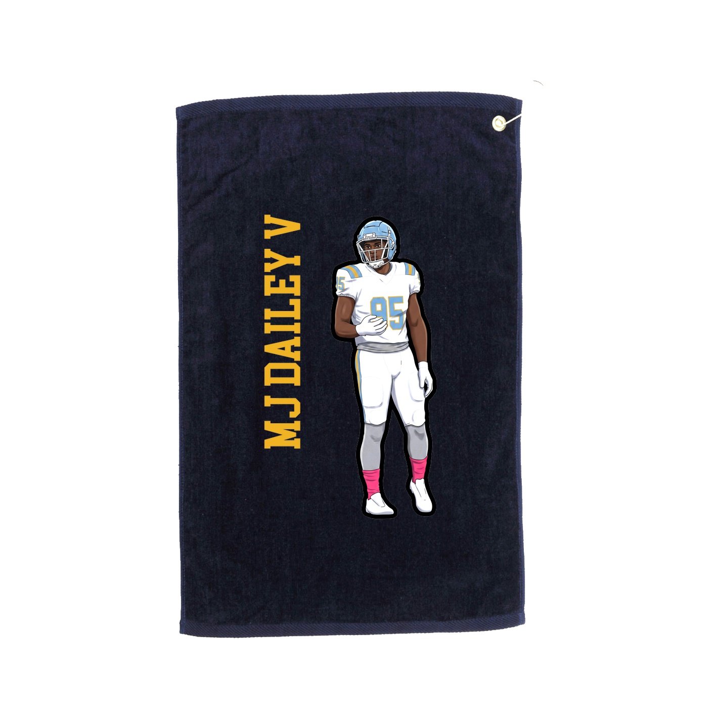 Golf Towel — Name Vertical in Navy