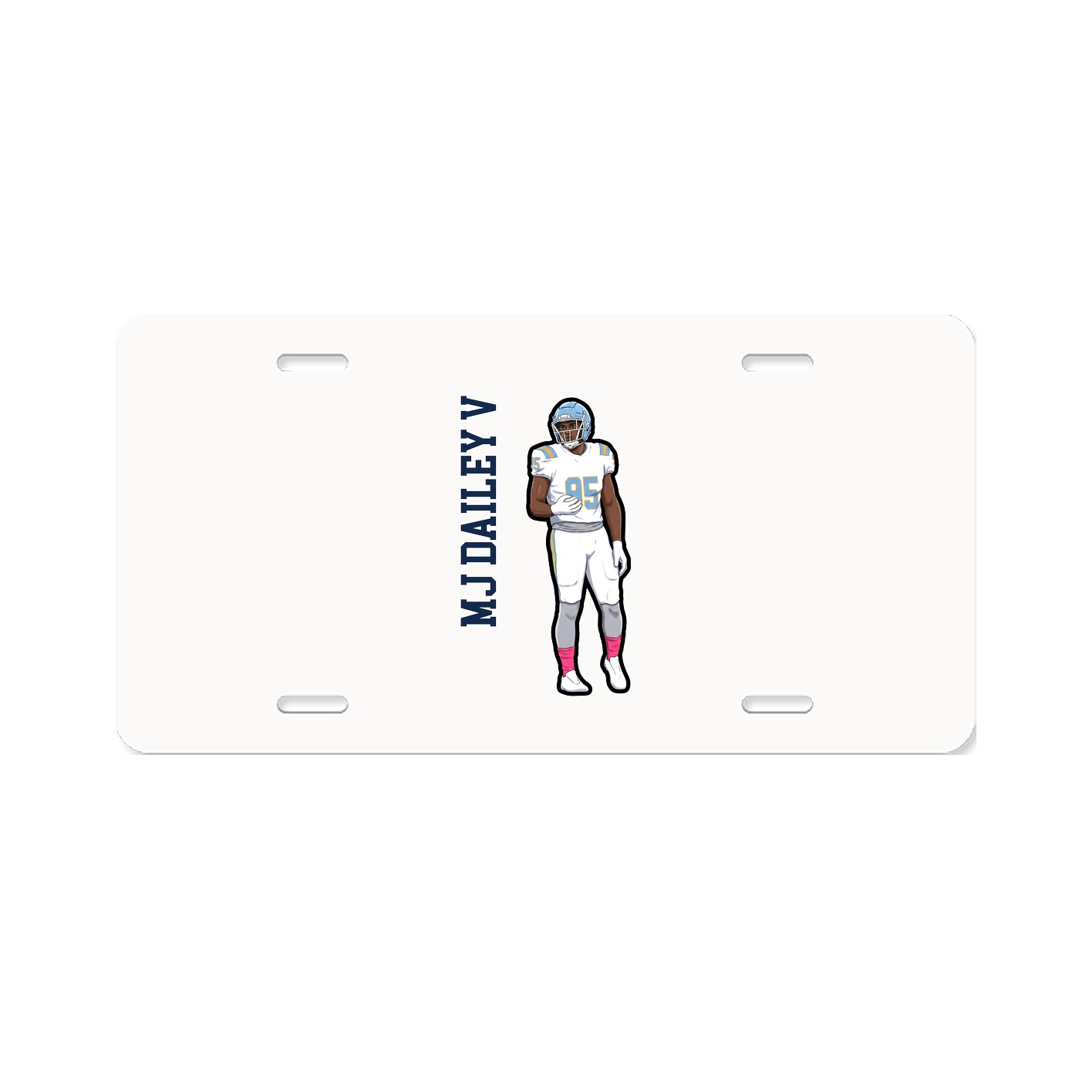 License Plate — Name Vertical in Classic