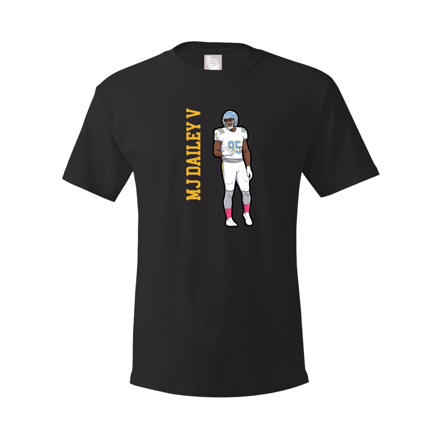 Youth Tee — Name Vertical in Black