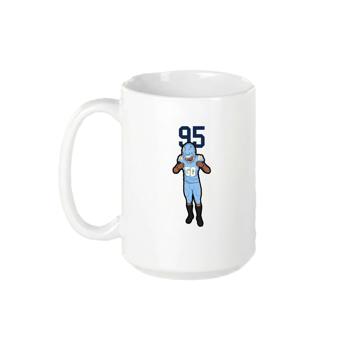 15oz Coffee Mug — Number Top in White