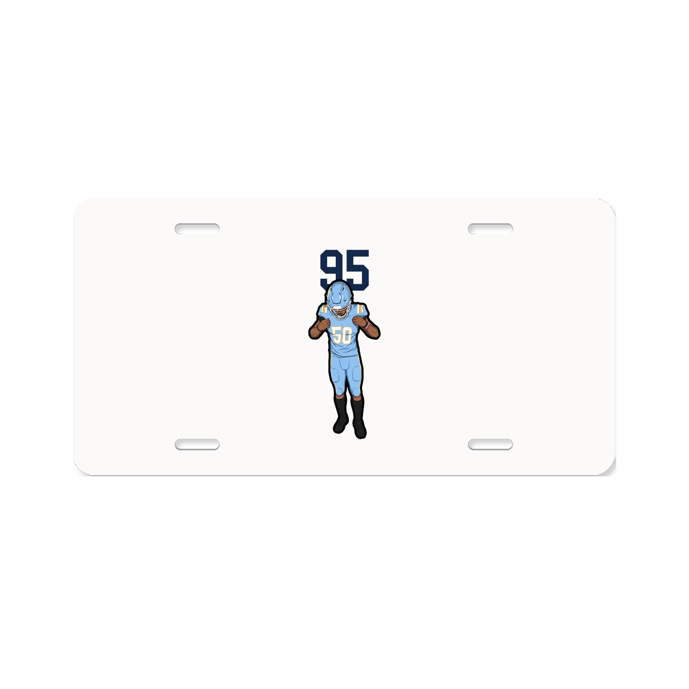 License Plate — Number Top in Classic