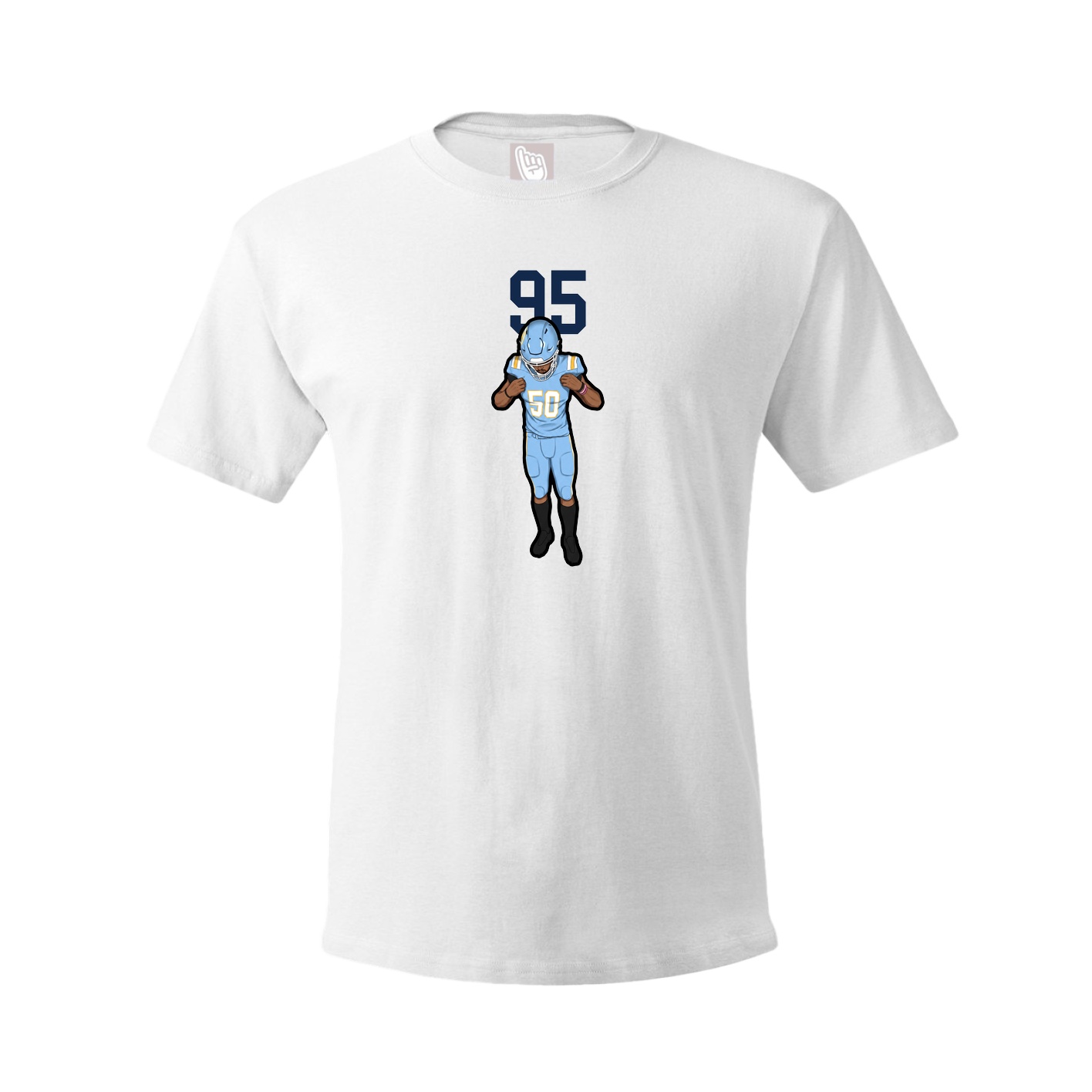 Youth Tee — Number Top in White