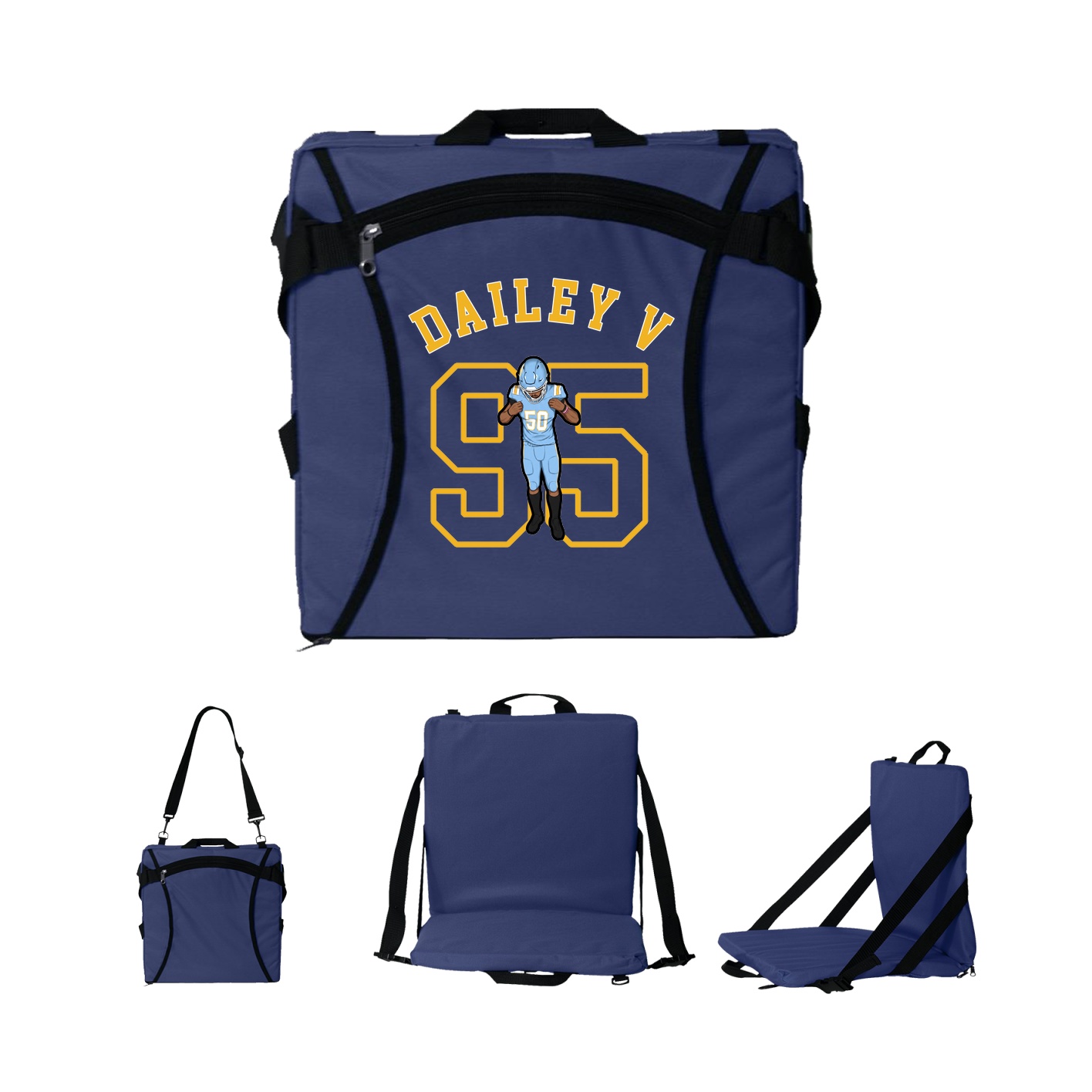 Folding Stadium Seat — Shirsey Arch in Navy