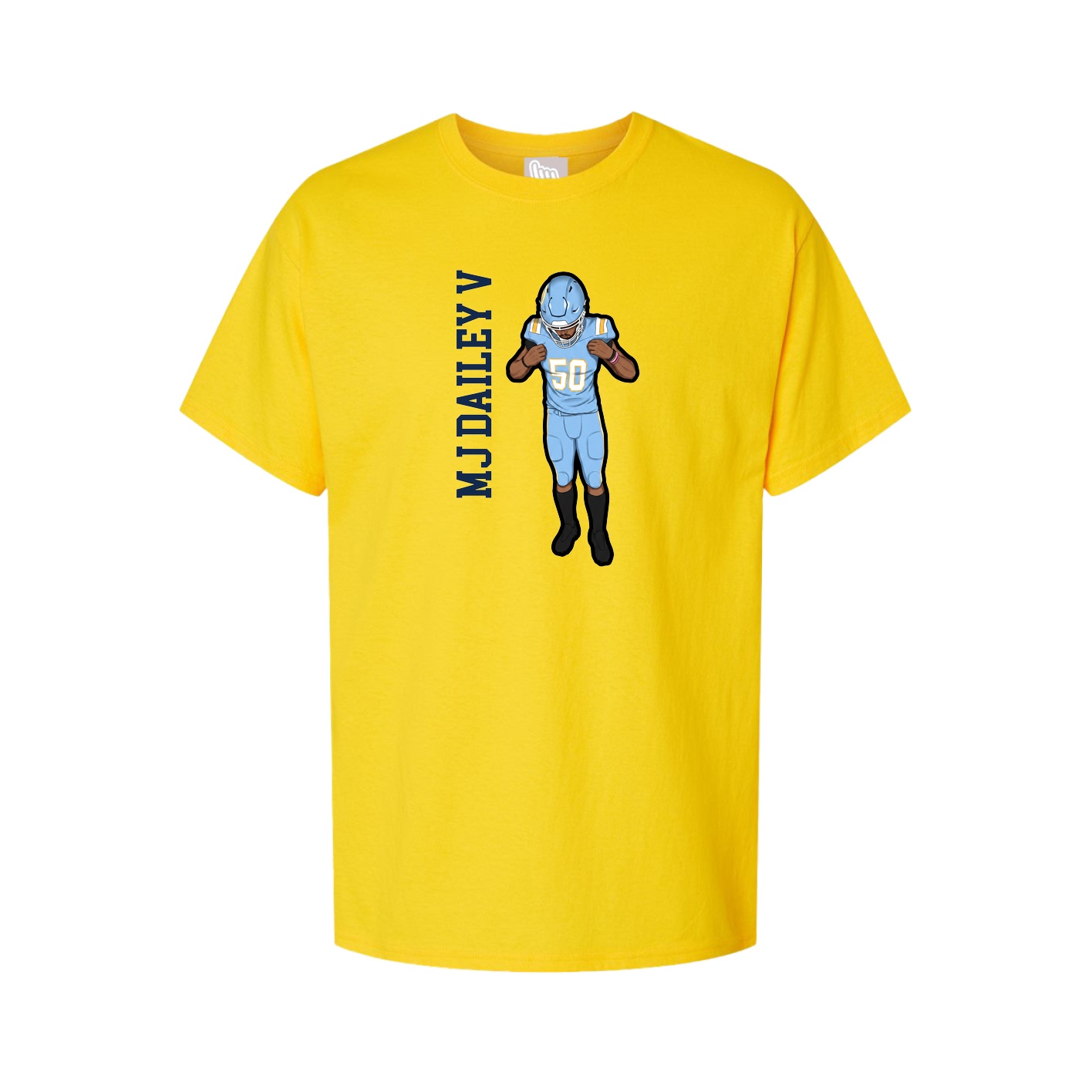 Youth Tee — Name Vertical in Gold