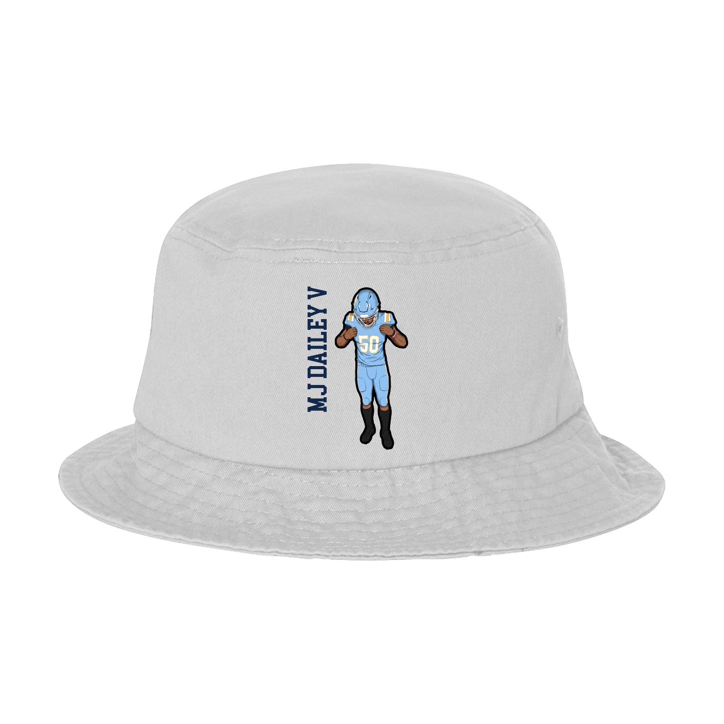 Bucket Cap — Name Vertical in White