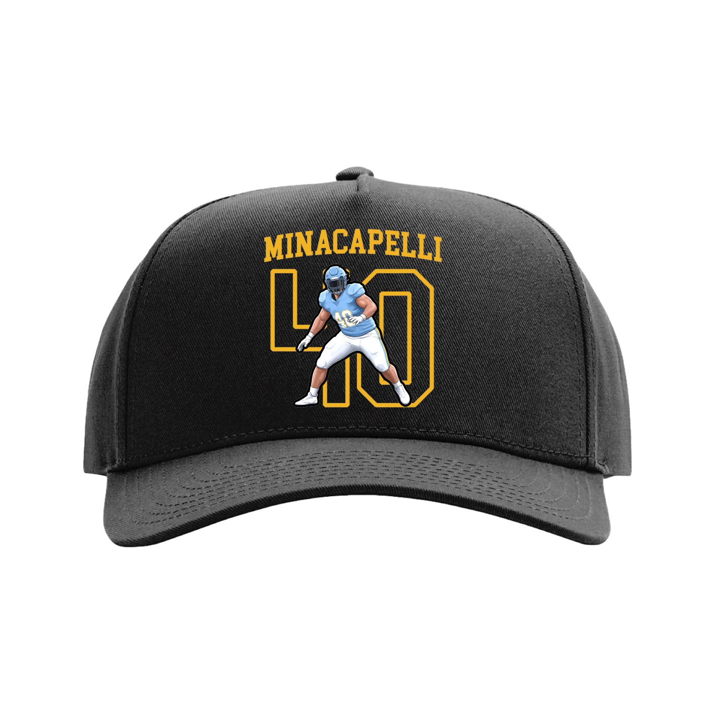 Full Fabric Five-Panel Champ Cap — Shirsey in Black
