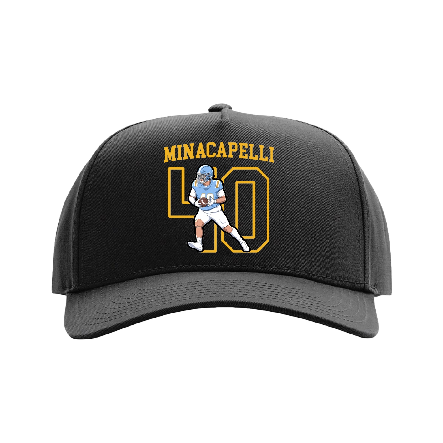 Full Fabric Five-Panel Champ Cap — Shirsey in Black