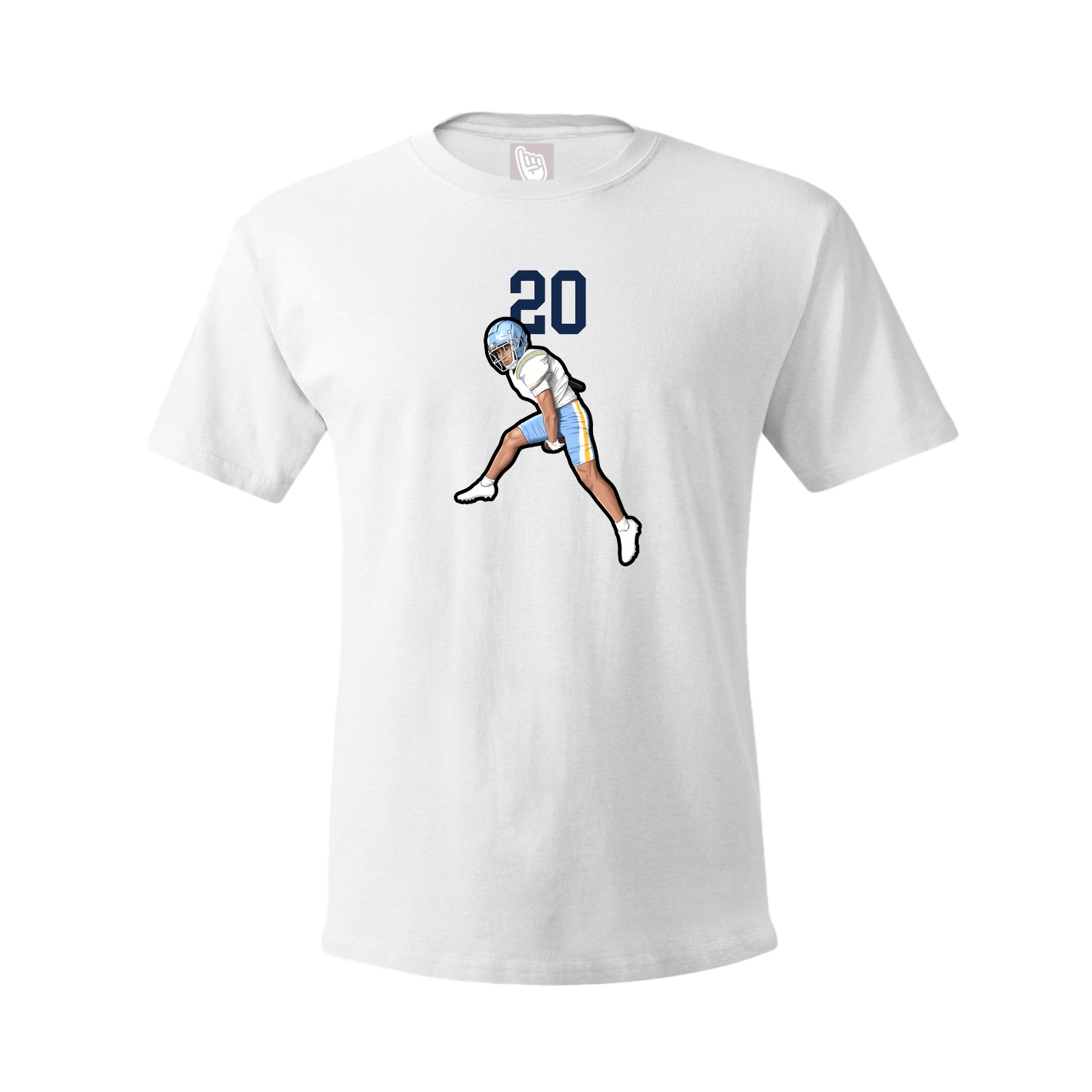 Youth Tee — Number Top in White