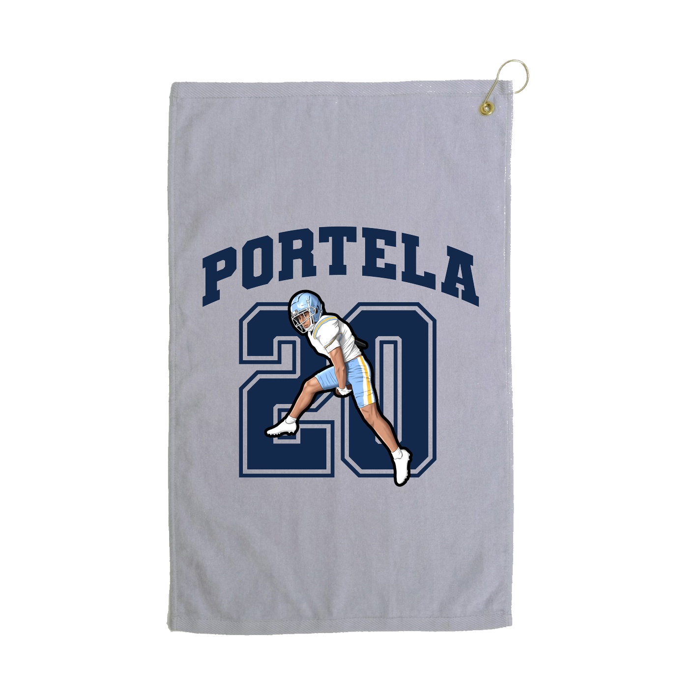 Golf Towel — Number in Grey