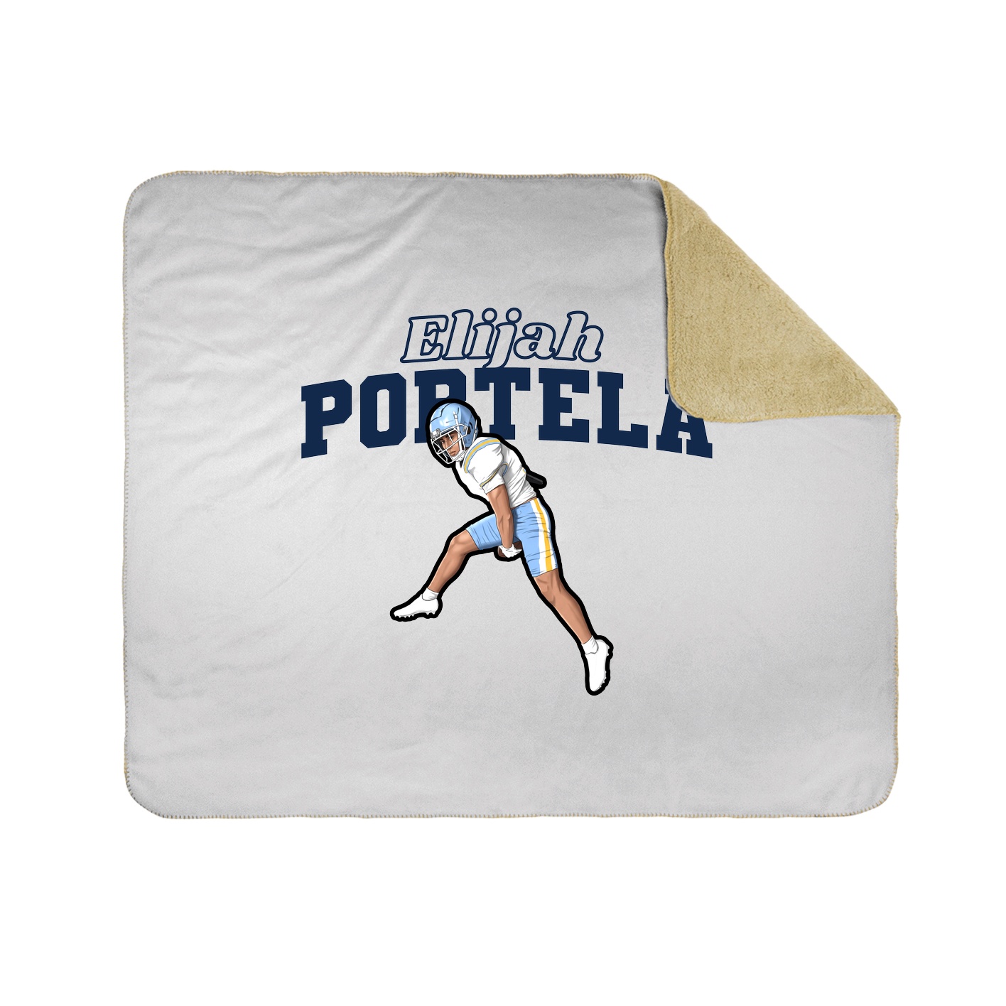 Throw Blanket — Name Arch in White