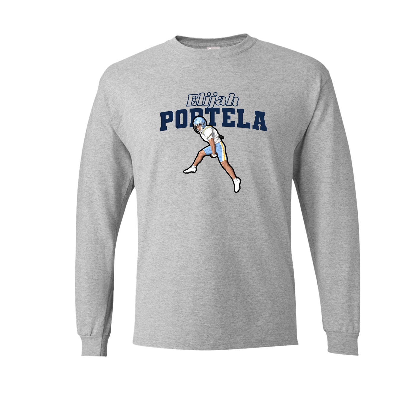 Long Sleeve Tee — Name Arch in Grey